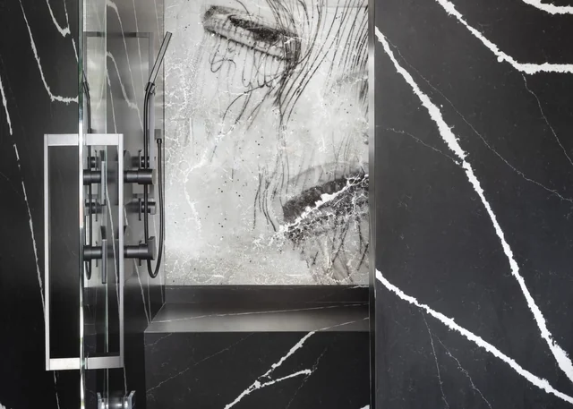 Bath surrounds inspiration featuring Et Marquina stone from the original TSF gallery
