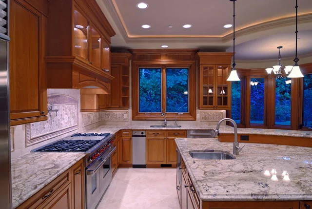 Kitchens inspiration featuring Sienna Bordeaux II stone from the original TSF gallery