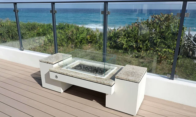 Stone furniture inspiration featuring Giallo Ornamental White stone from the original TSF gallery