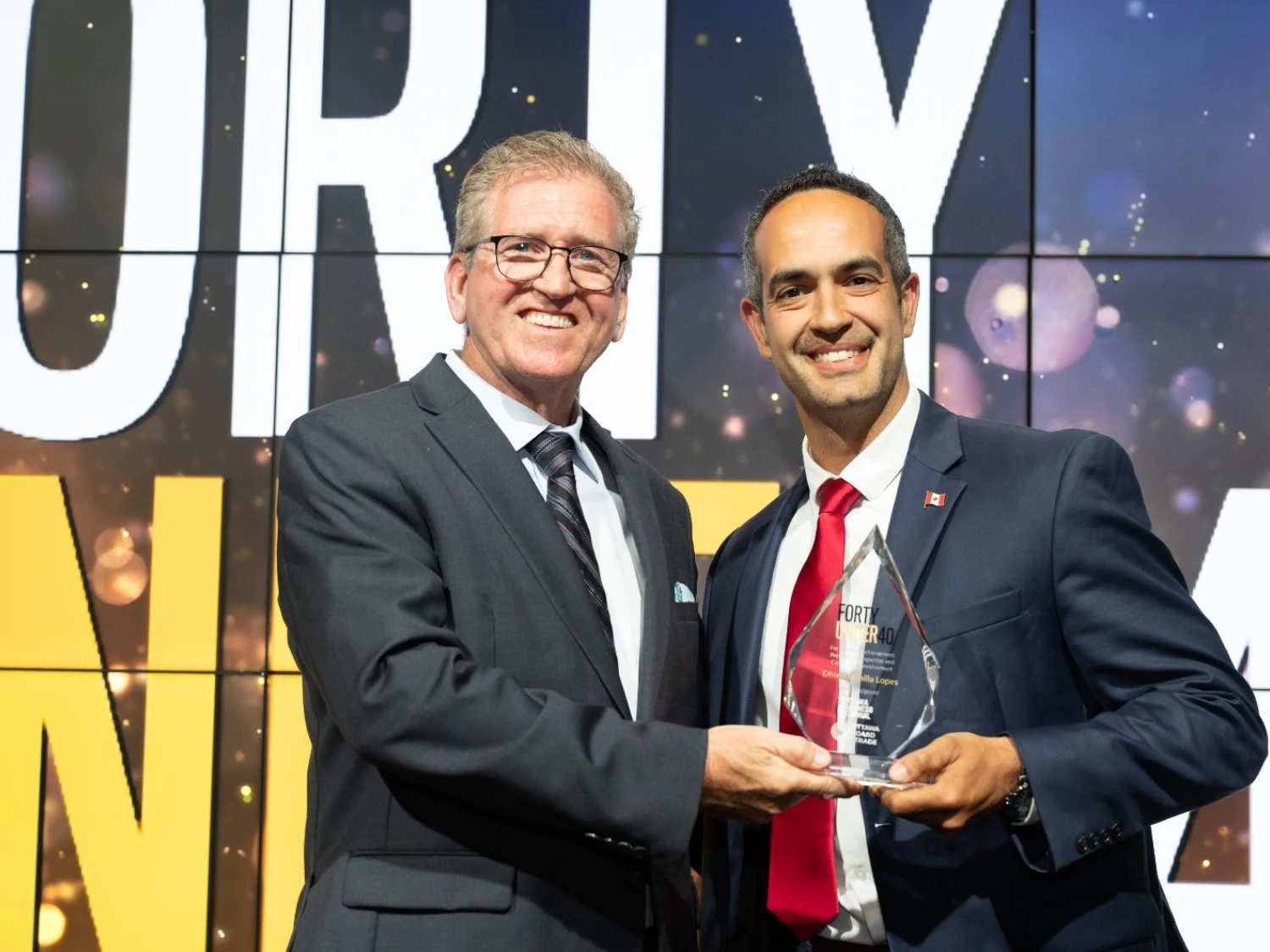 Dhiego P. Lopes at an Ottawa Forty Under 40 recognition event