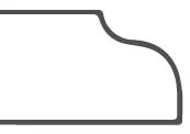 Ogee edge profile diagram.