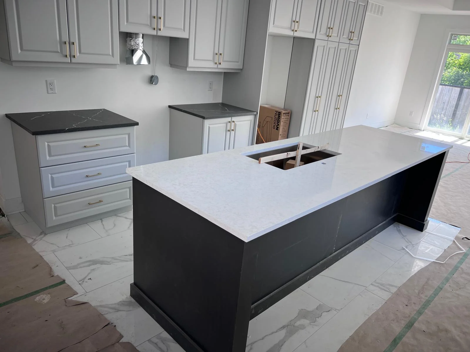 Countertops installed on an actual TSF kitchen project